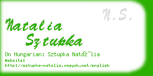 natalia sztupka business card